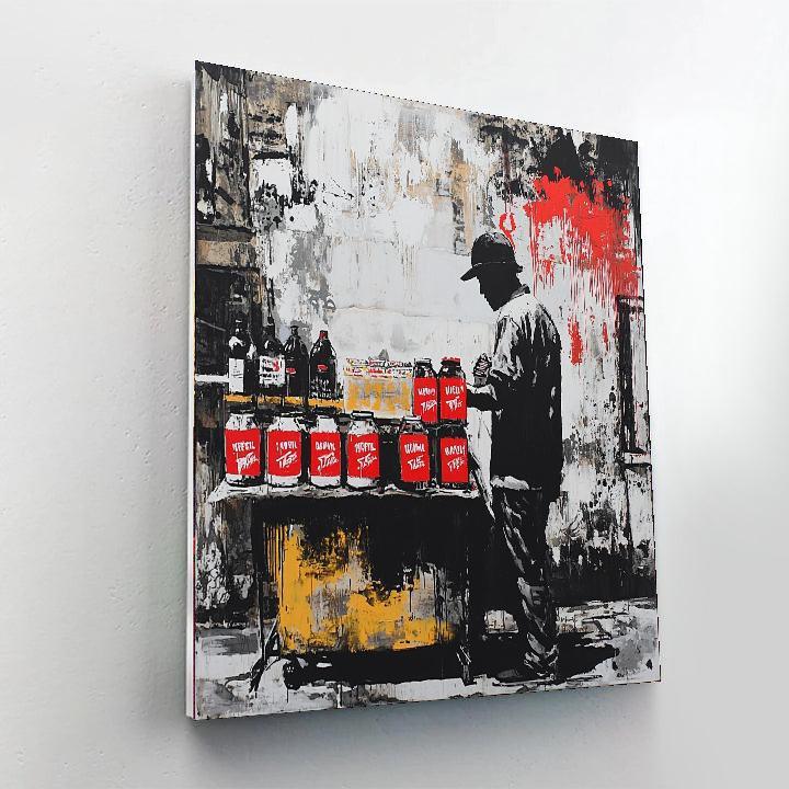 Banksy Inspired Urban Paradox  Paint By Color