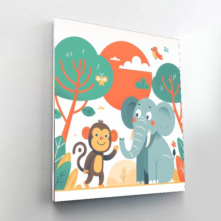 Creative Jungle Safari Painting Number Kit