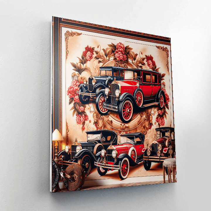 Stylish Vintage Automobiles DIY Paint By Numbers
