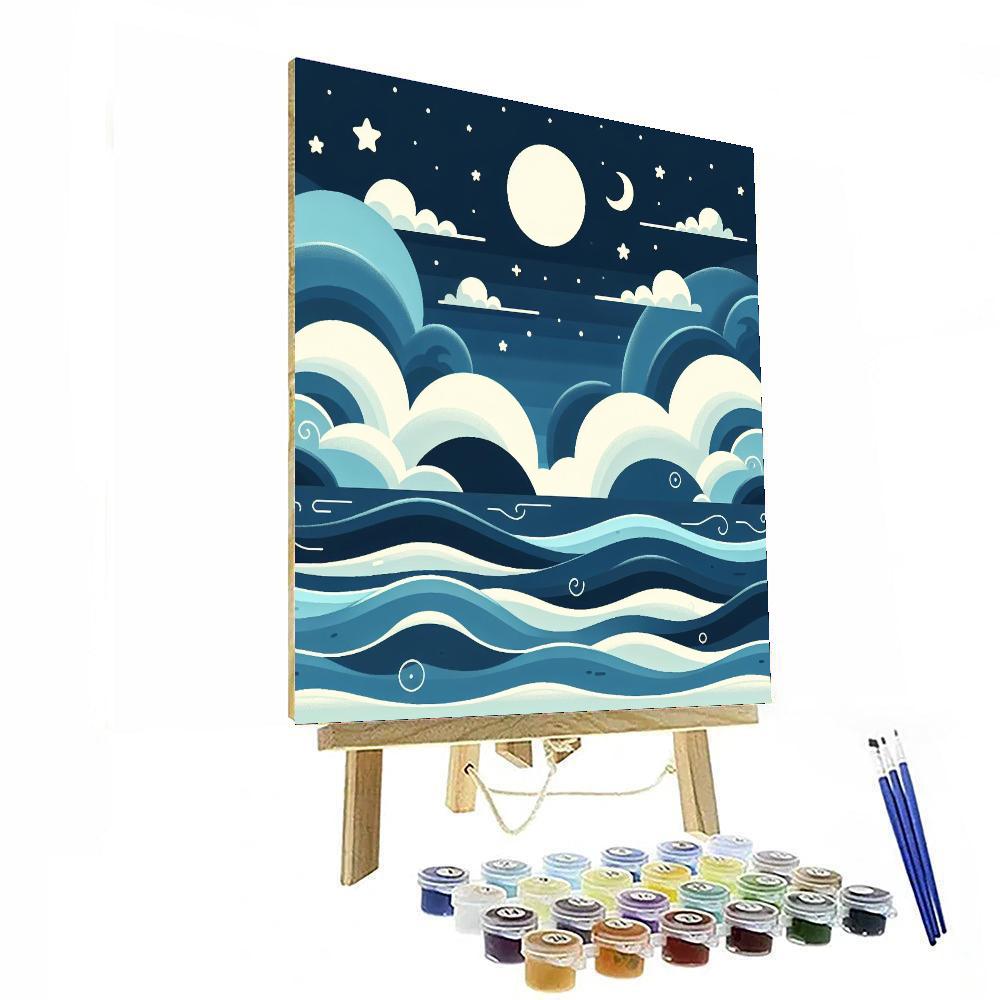 Starlit Sea Paint By Numbers Art