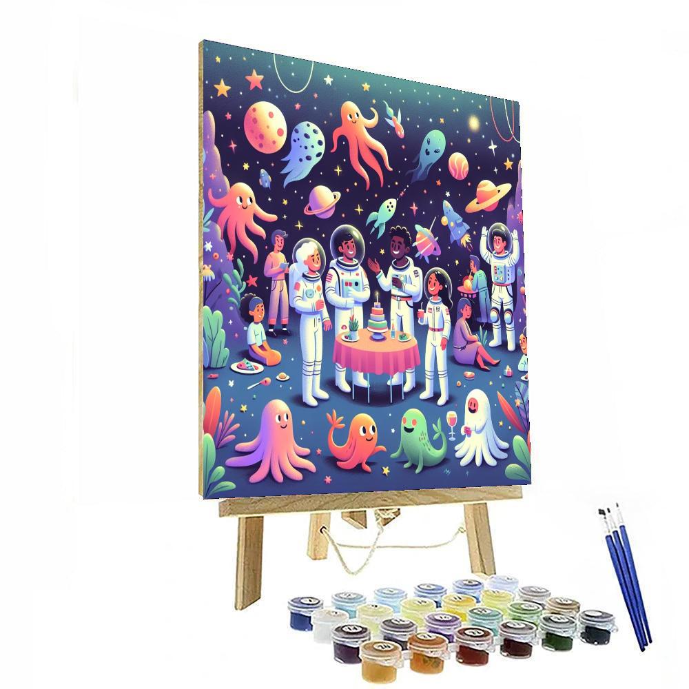 Galactic Garden Party Painting By Numbers Kit