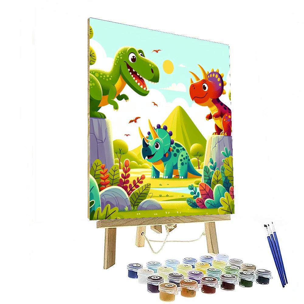 Dino World Exploration Numbered Painting Kits