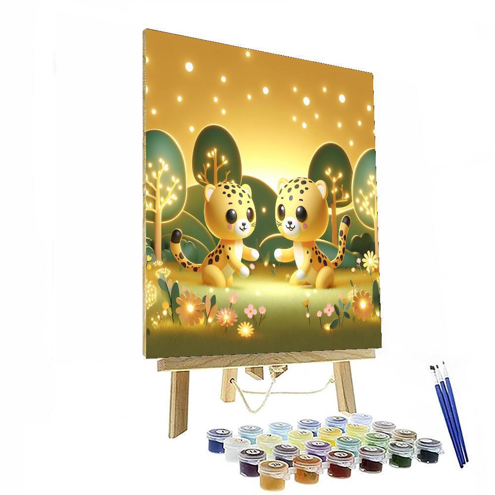 Lively Leopards Painting By Numbers Kit