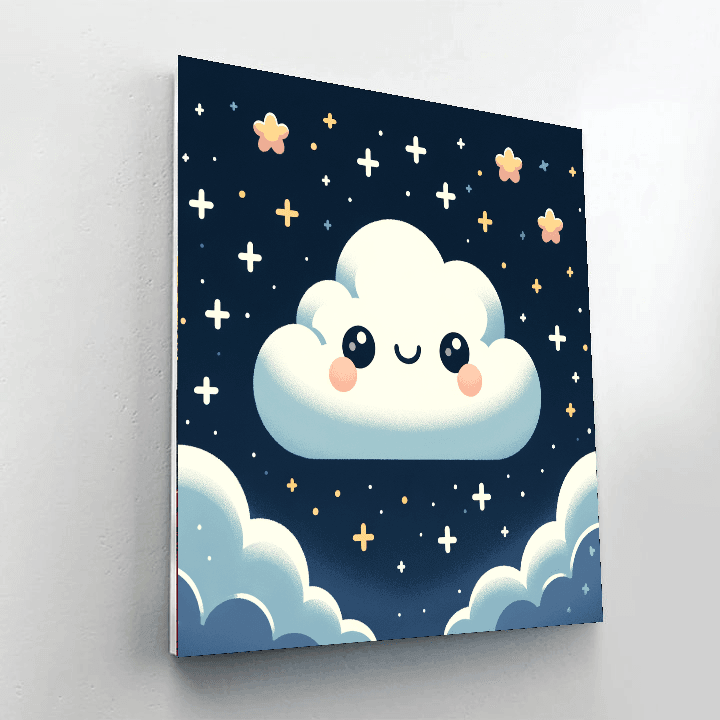 Dreamy Clouds And Stars Paint By Number