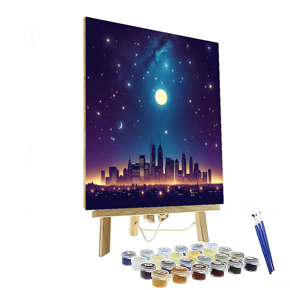 Starry Night Skyline Art - DIY Painting By Numbers Kit – Artistry Rack