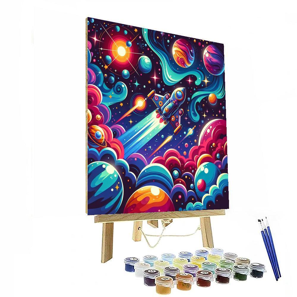 Galactic Odyssey For Little Dreamers Numbered Painting Kits