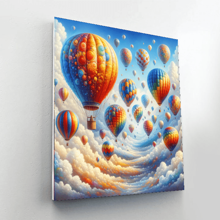 Dreamy Hot Air Balloon Adventure Paint By Number