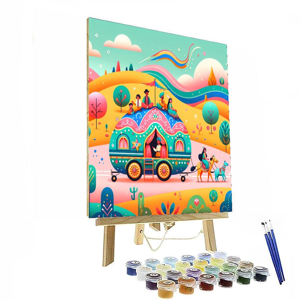Charming Caravan Journey Painting By Numbers Kit