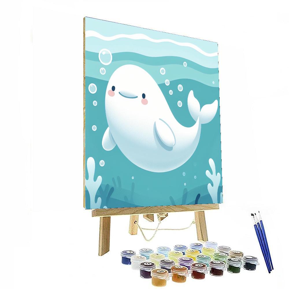 Blissful Beluga Paint By Numbers Art