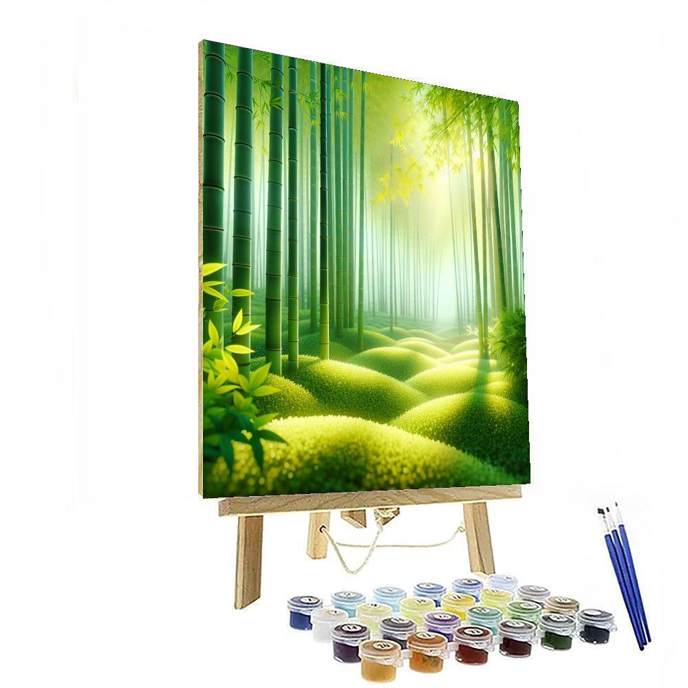Serene Bamboo Sanctuary DIY Paint By Numbers