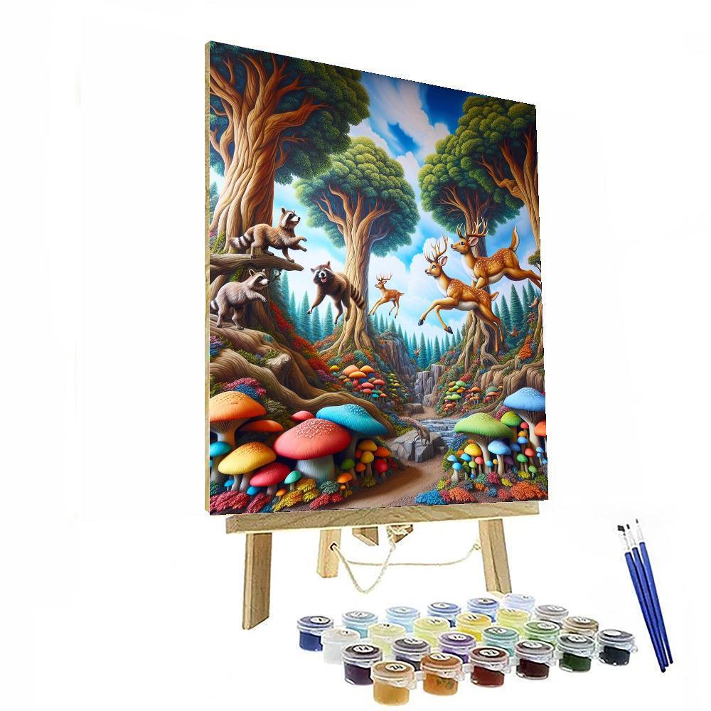 Whimsical Forest Fun For Kids Numbered Painting Kits