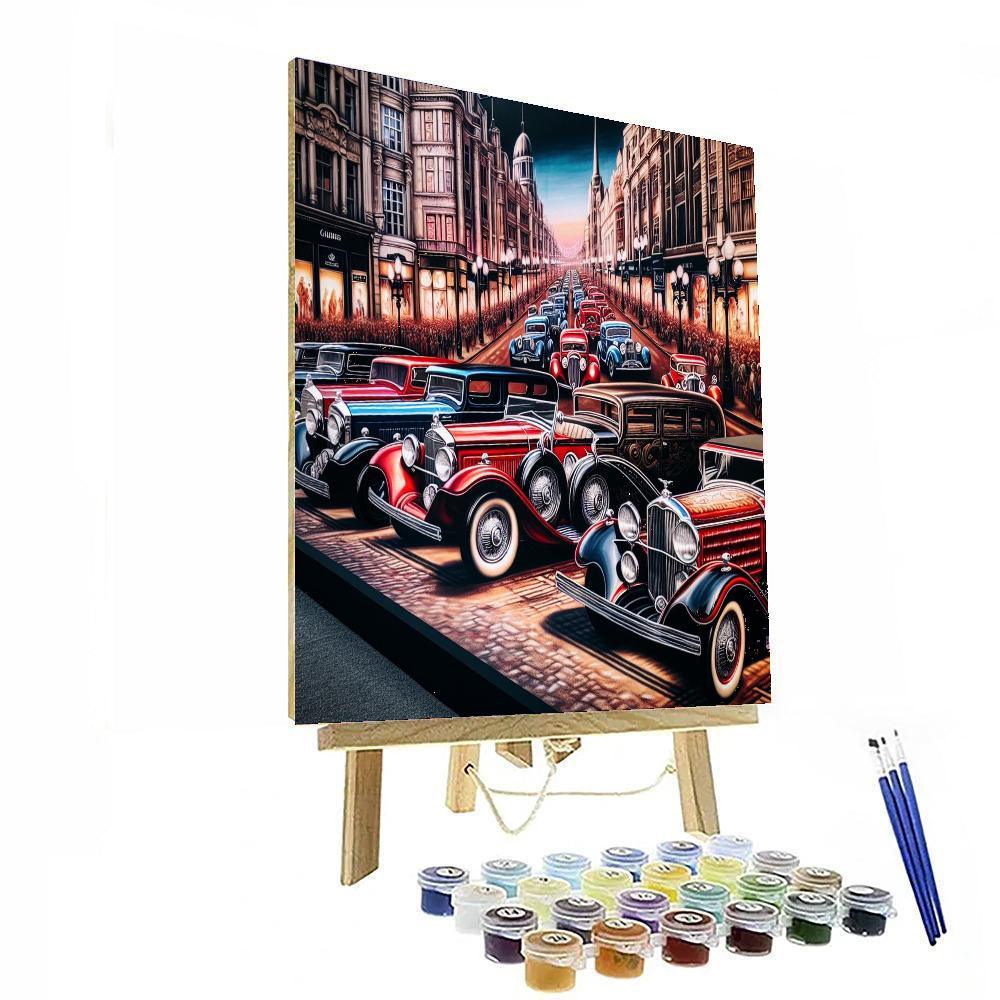 Classic Vintage Car Parade Paint By Color