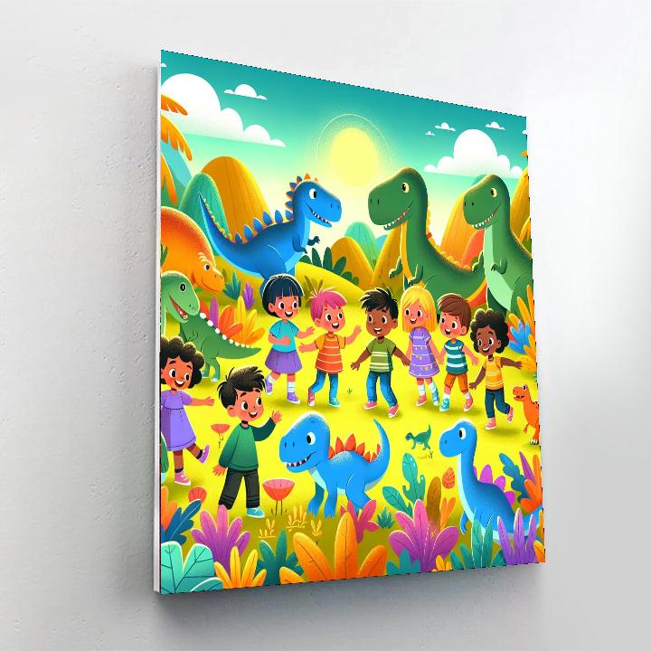 Dazzling Dinosaur Adventure Painting By Numbers Kit