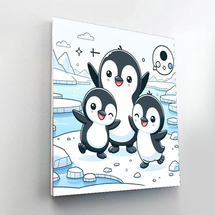 Penguin Family Adventure Paint By Number