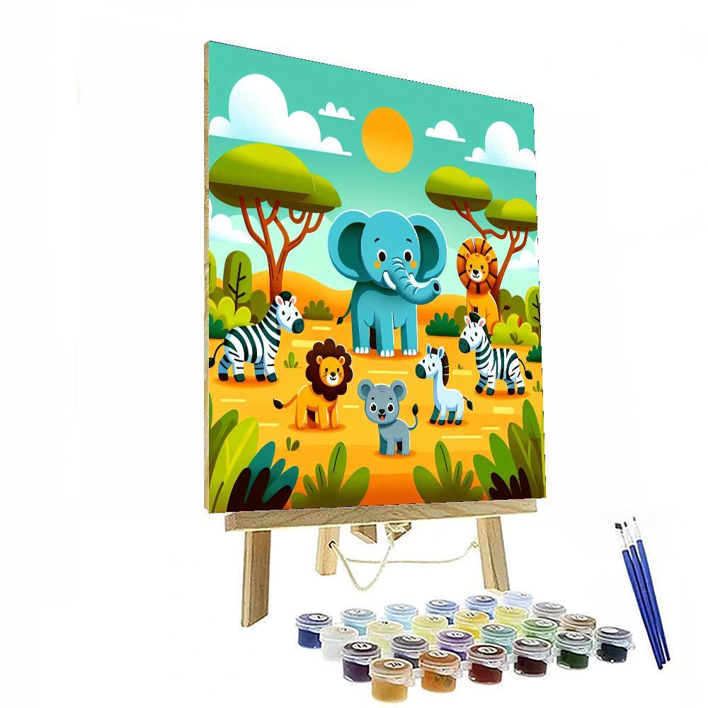 Jolly Safari Adventure Numbered Painting Kits