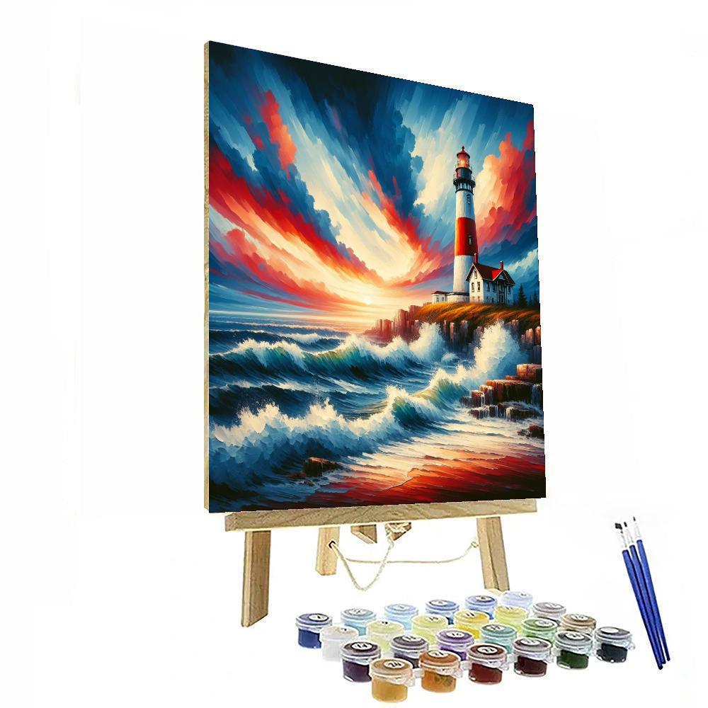 Charming Lighthouse Beacon DIY Paint By Numbers