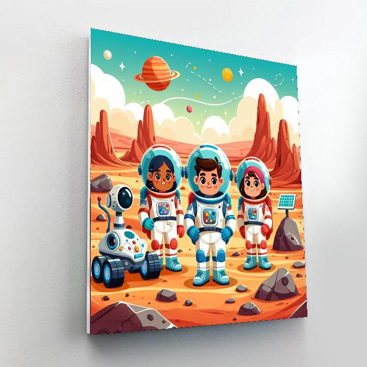 Space Pioneers On Mars Paint By Number