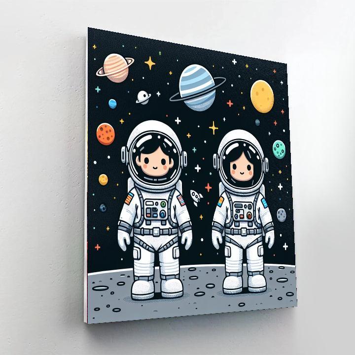 Starry Night Space Mission Numbered Painting Kits
