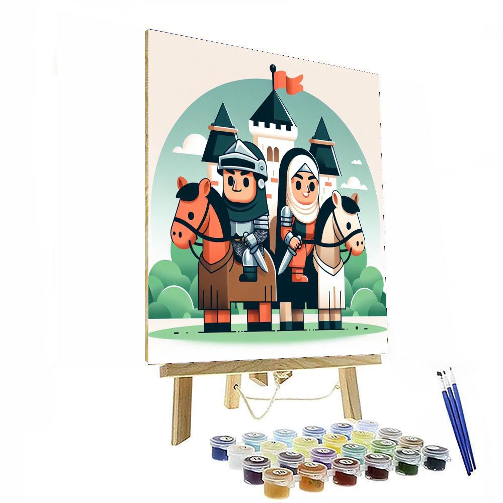 Courageous Knights Number Painting