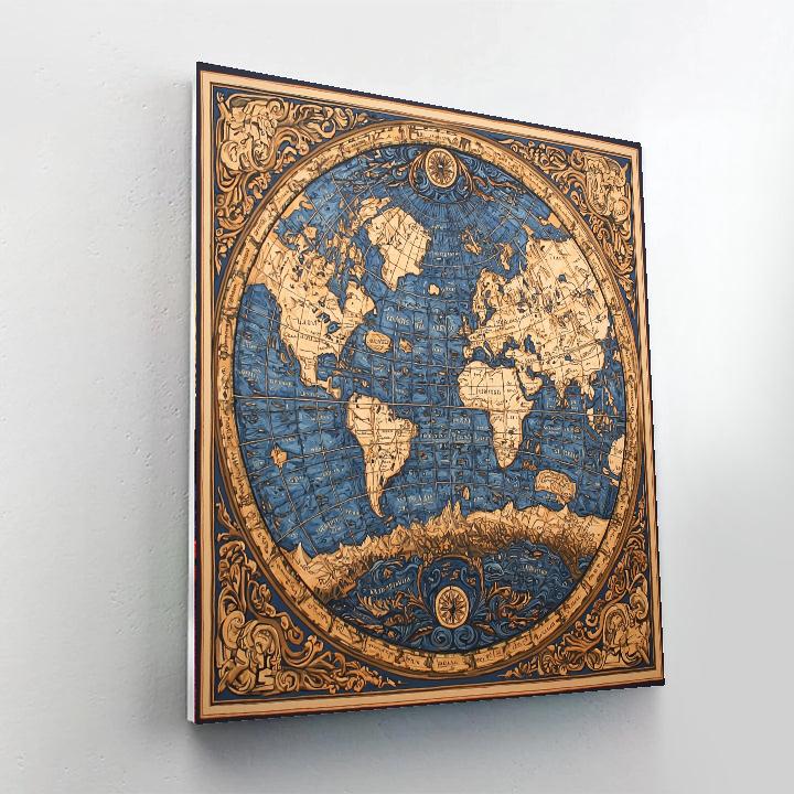 Historical Cartographers Inspired Historical Map Of Dreams  Paint By Numbers