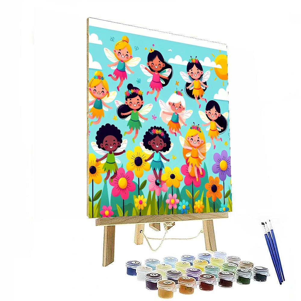 Whimsical Flower Fairies Number Painting