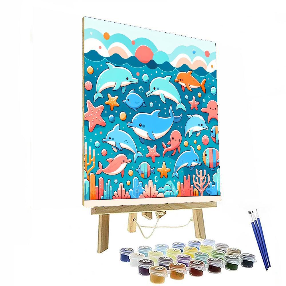 Playful Sea Creature Dance Paint By Number