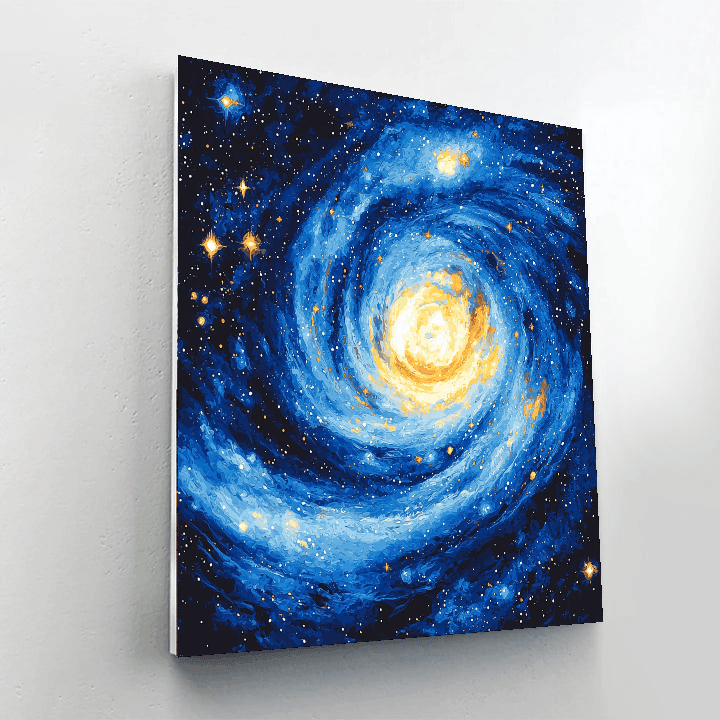 Van Gogh Inspired Cosmic Wonder  Number Painting