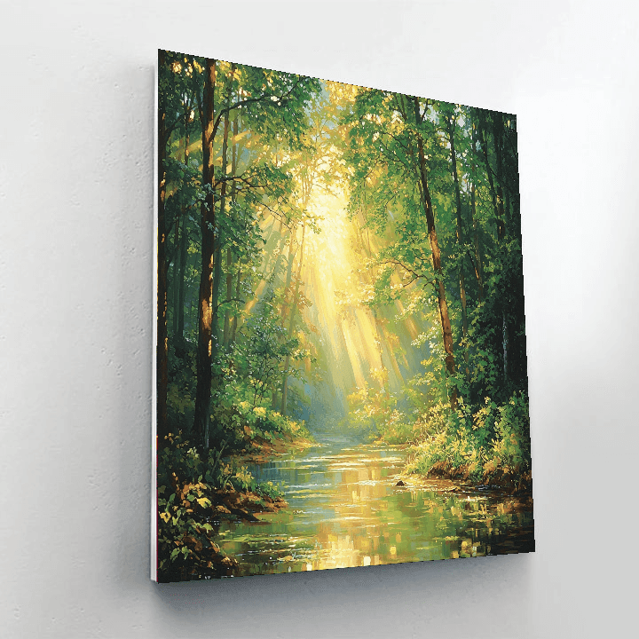 Thomas Kinkade Inspired Serene Wilderness  Paint By Numbers