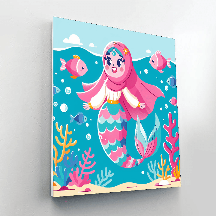 Delightful Mermaid Number Painting