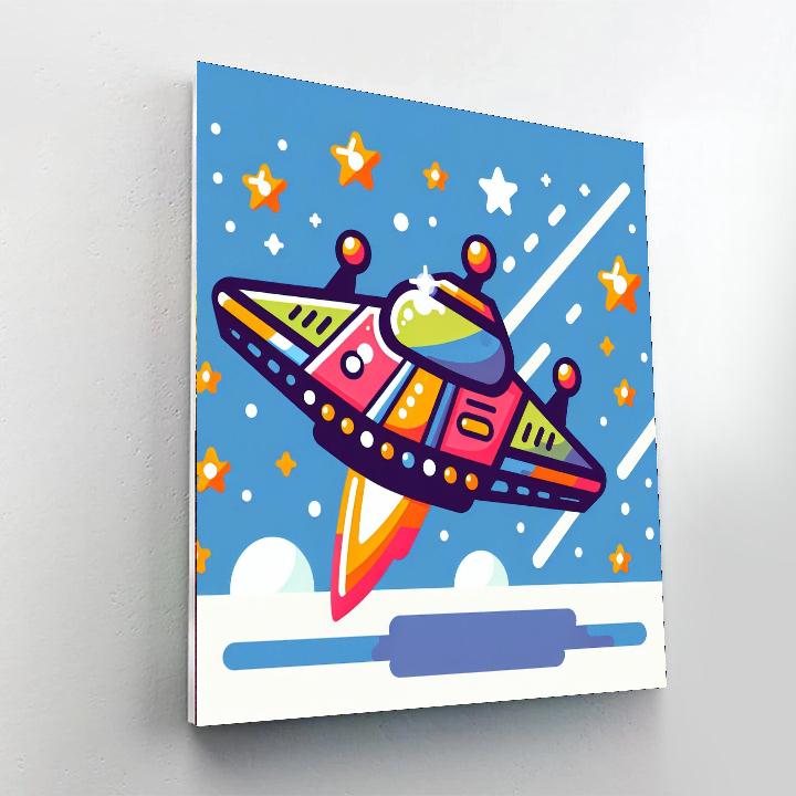 Space Invader Quest Painting Number Kit