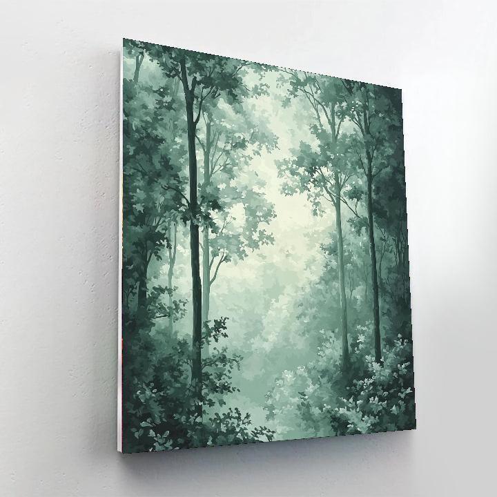 Caspar David Friedrich Inspired Transcendental Forest Journey  Paint By Color