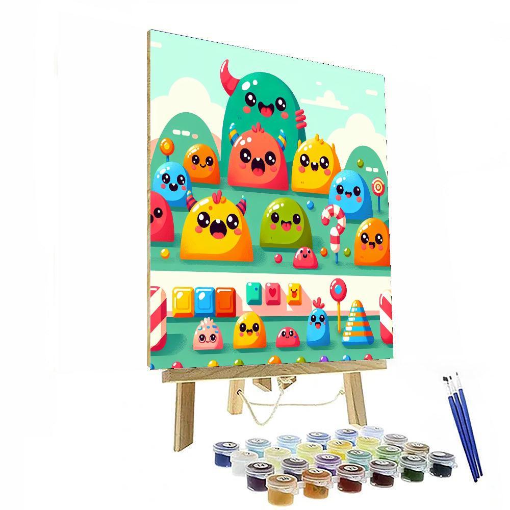 Funky Monster Mash-up Numbered Painting Kits