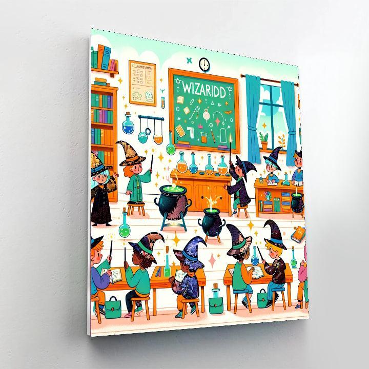 Wizard's Spellcasting School Paint By Number