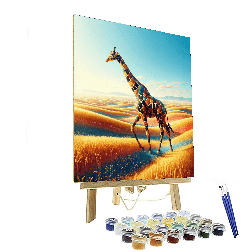 Giraffe's Serengeti Stroll Paint By Color