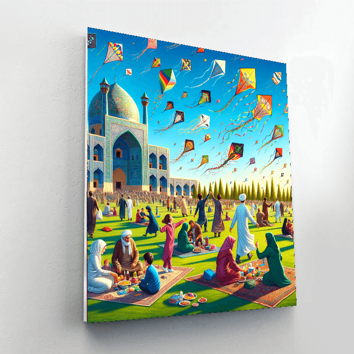 Kite Festival - Iran Painting By Numbers Kit