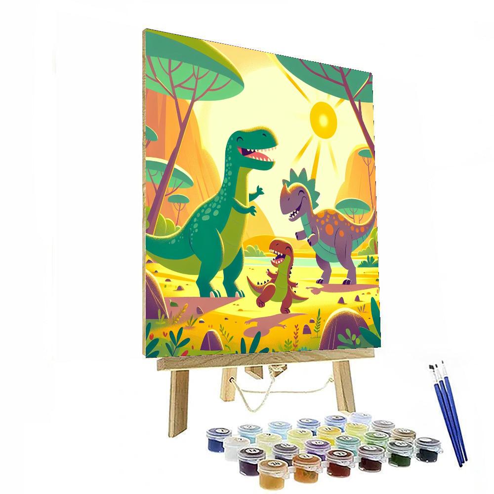 Dreamy Dinosaur World Painting Number Kit