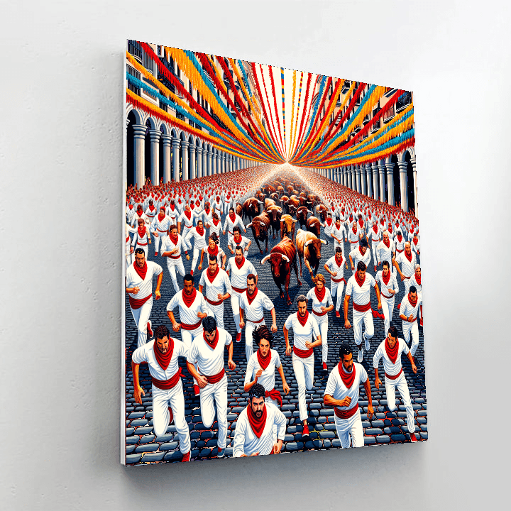 Fiesta De San Fermín - Pamplona Number Painting