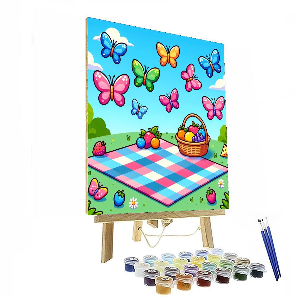 Butterfly Picnic Delight Paint By Numbers