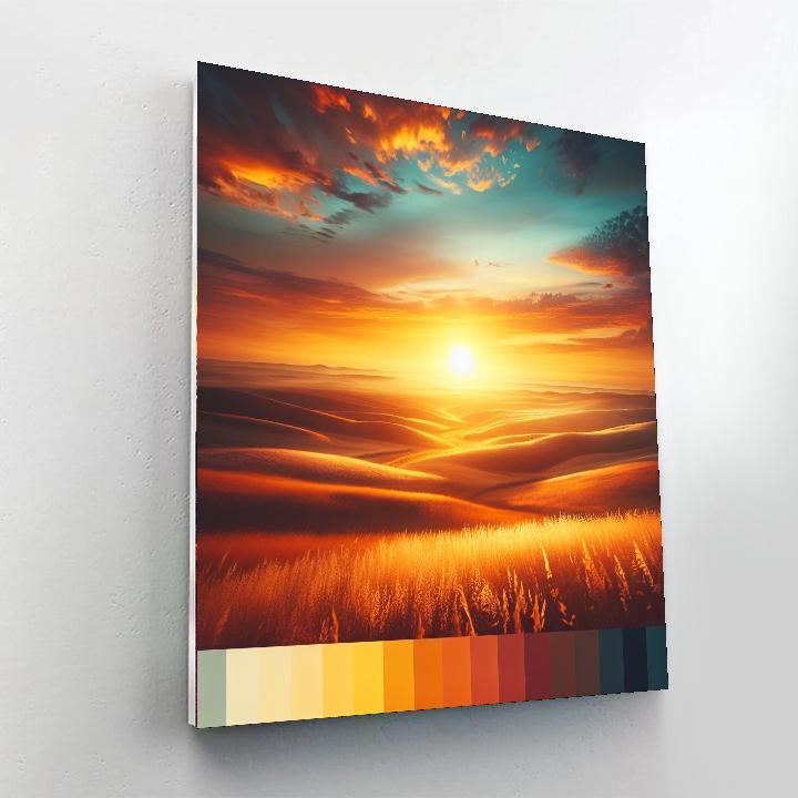 Sunrise Over The Prairie Numbered Painting Kits