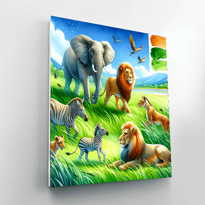 Safari Wildlife Adventure Paint By Color