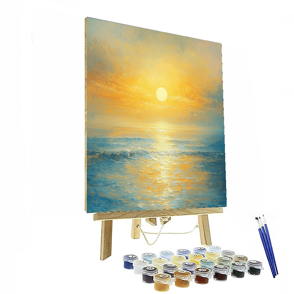 Turner Inspired Golden Sunrise - DIY Painting By Numbers Kit