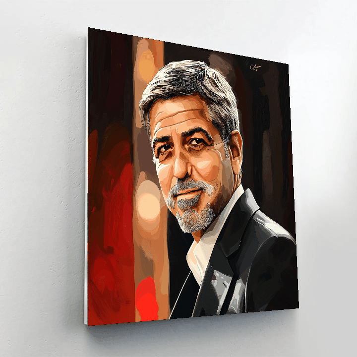 George Clooney: The Classic Charm Of Hollywood's Silver Fox Paint By Numbers