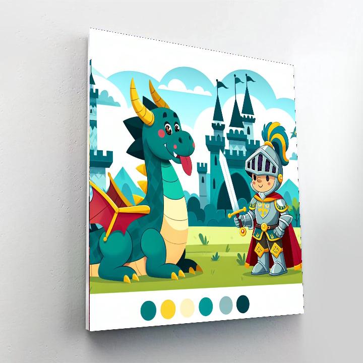 Knights And Dragons Realm Numbered Painting Kits