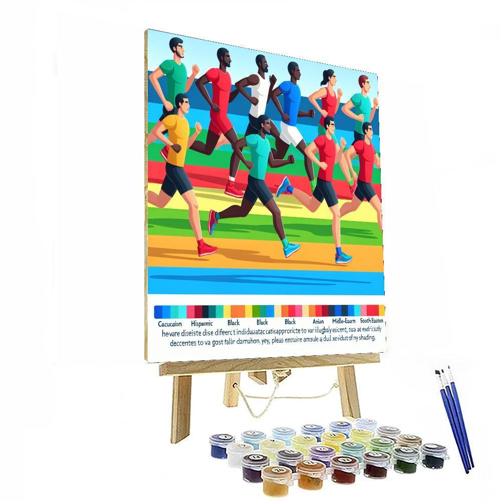 Rainbow Run DIY Paint By Numbers