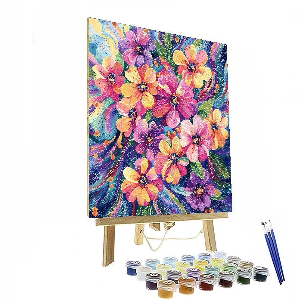 Georges Seurat Inspired Whirling Blossom Delight  Paint By Numbers Kits
