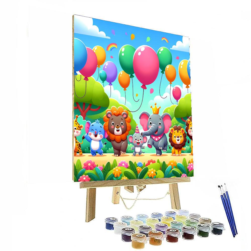 Animal Parade In The Park Painting Number Kit
