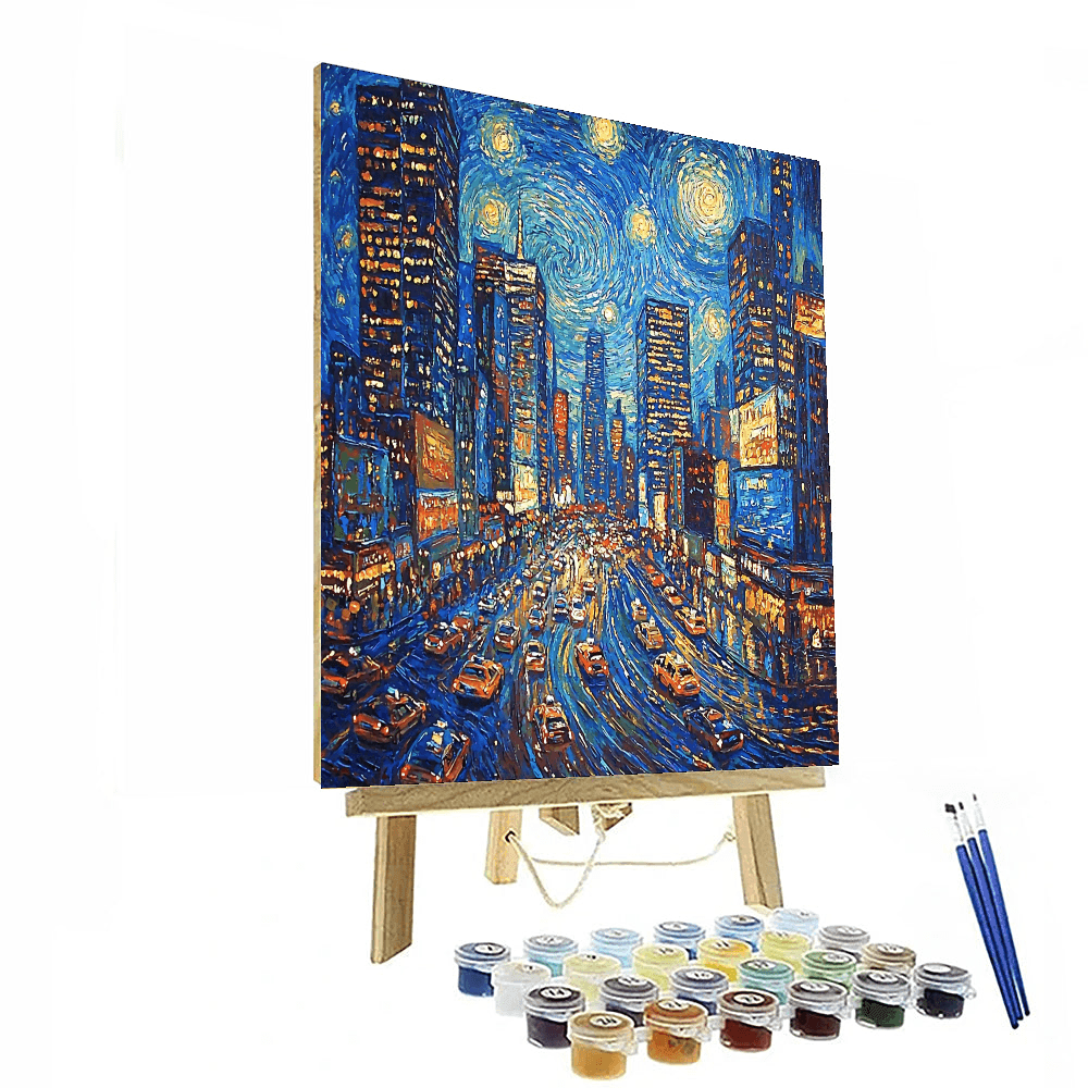 Vincent Van Gogh Inspired Nocturnal Citylights  Paint By Numbers