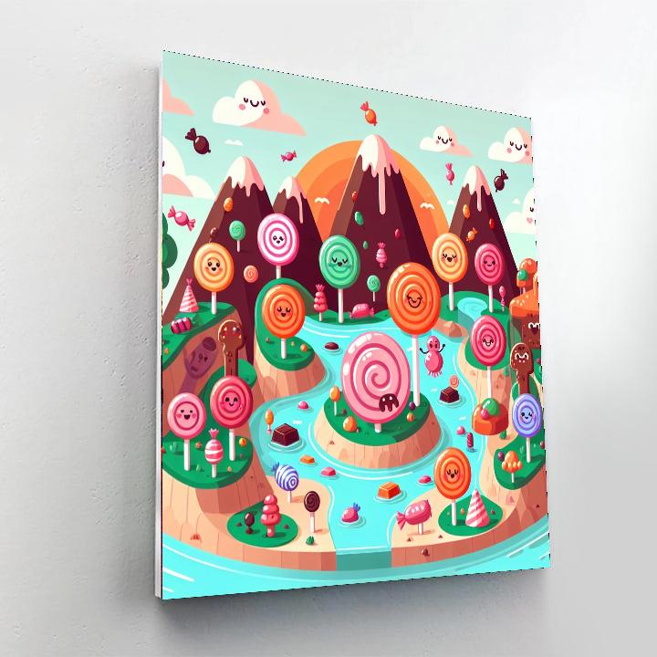 Fantasy Adventures On Candy Island Number Painting