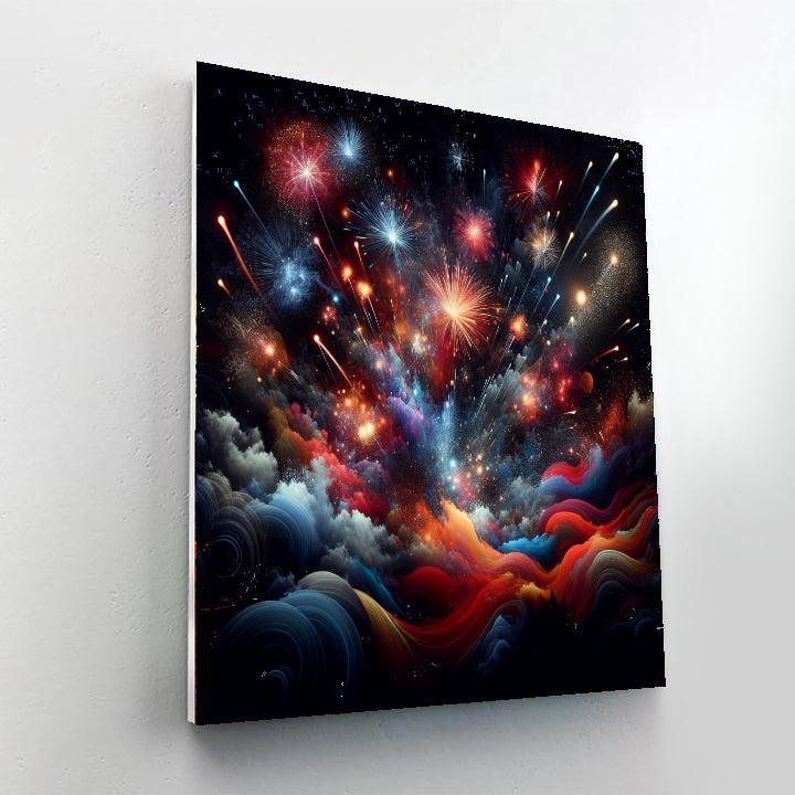 Spectacular Fireworks Display Paint By Numbers