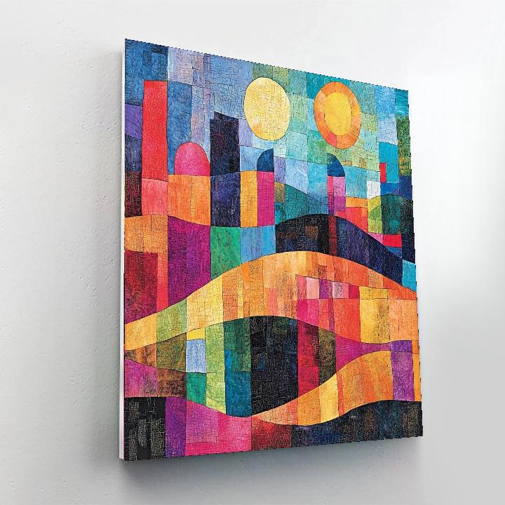 Paul Klee Inspired Imaginative Dimensions  Number Painting